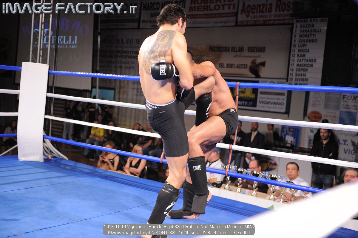 2013-11-16 Vigevano - Born to Fight 3394 Rob Le Noir-Marcello Monetti - MMA